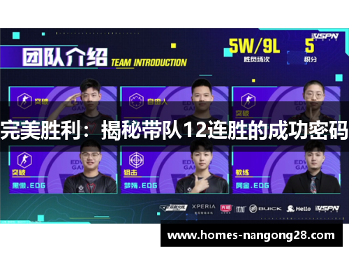 完美胜利：揭秘带队12连胜的成功密码